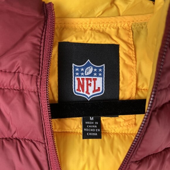 Washington Football Team NFL Team Apparel Full Zip Puffer Vest Size Medium - Picture 4 of 11